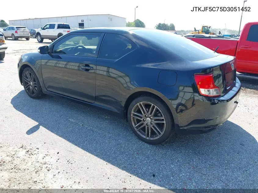 2013 Scion Tc VIN: JTKJF5C75D3051452 Lot: 45252635