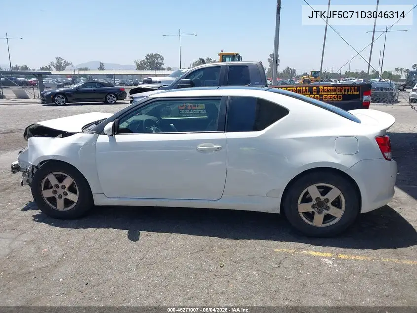2013 Scion Tc VIN: JTKJF5C71D3046314 Lot: 45277007