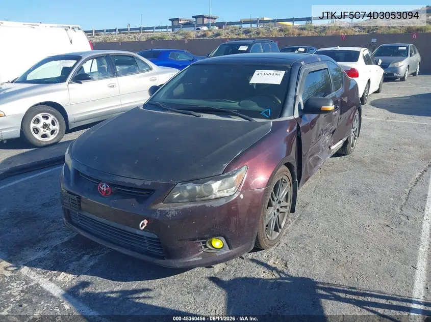 2013 Scion Tc VIN: JTKJF5C74D3053094 Lot: 45360456