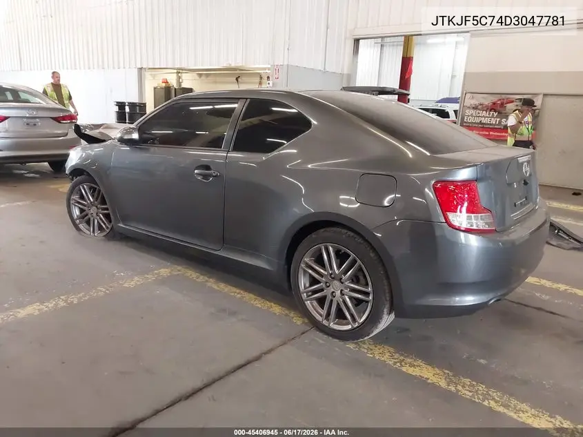 2013 Scion Tc VIN: JTKJF5C74D3047781 Lot: 45406945