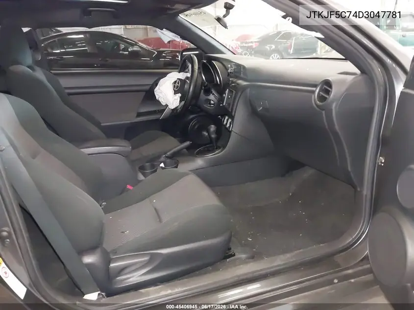 2013 Scion Tc VIN: JTKJF5C74D3047781 Lot: 45406945