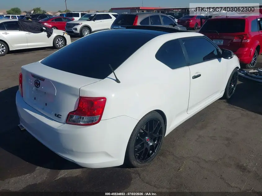 2013 Scion Tc VIN: JTKJF5C74D3062300 Lot: 45534853