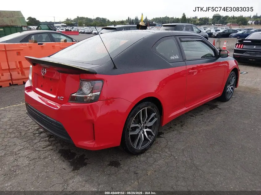 2014 Scion Tc VIN: JTKJF5C74E3083035 Lot: 45449153