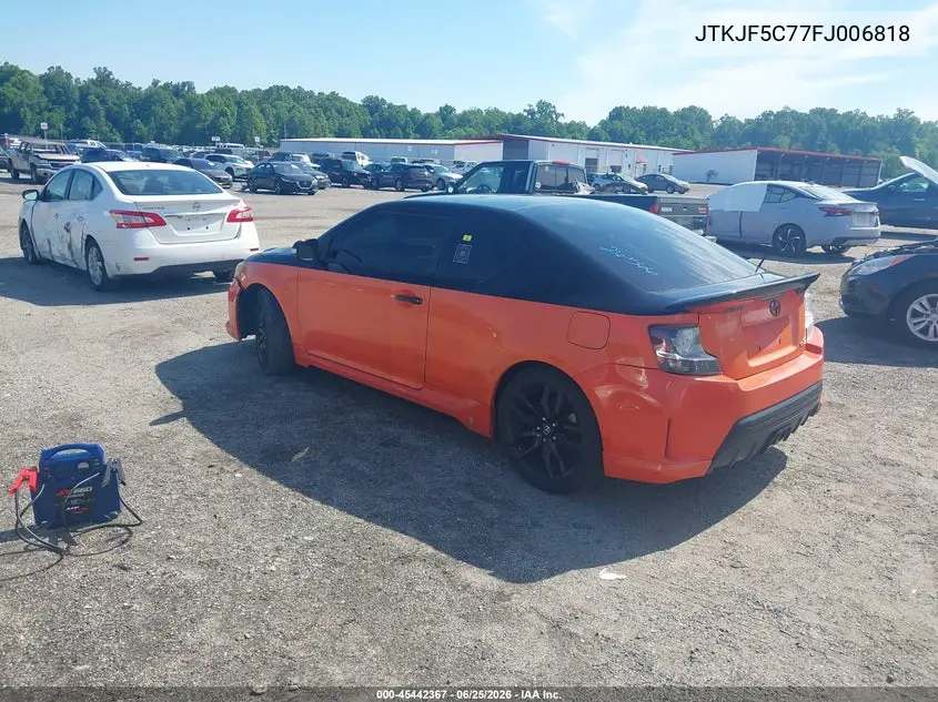 2015 Scion Tc Release Series 9.0 VIN: JTKJF5C77FJ006818 Lot: 45442367