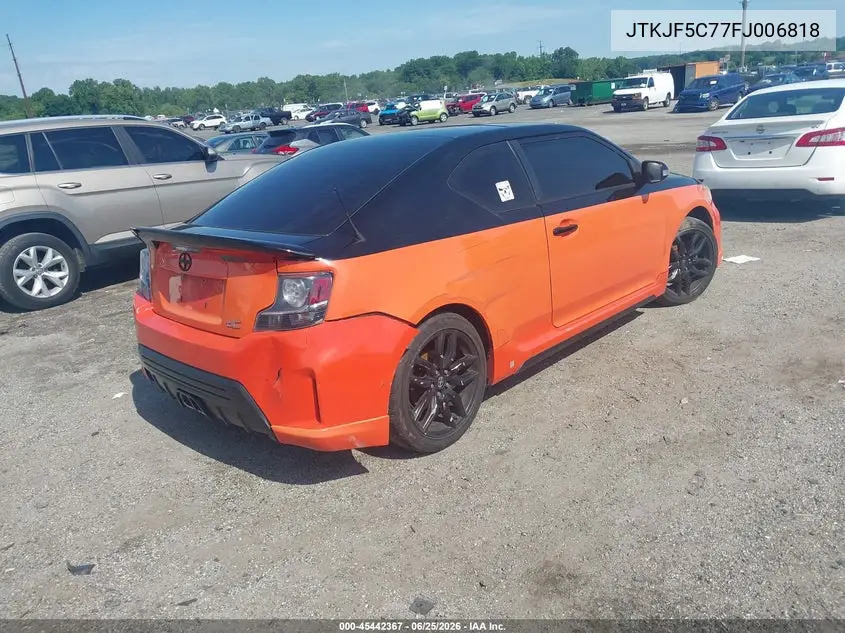 2015 Scion Tc Release Series 9.0 VIN: JTKJF5C77FJ006818 Lot: 45442367