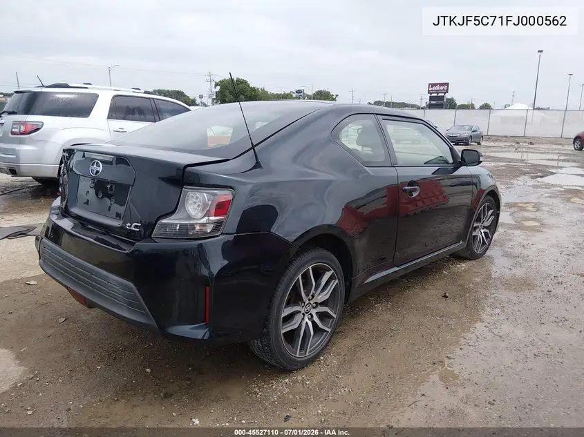 2015 Scion Tc VIN: JTKJF5C71FJ000562 Lot: 45527110