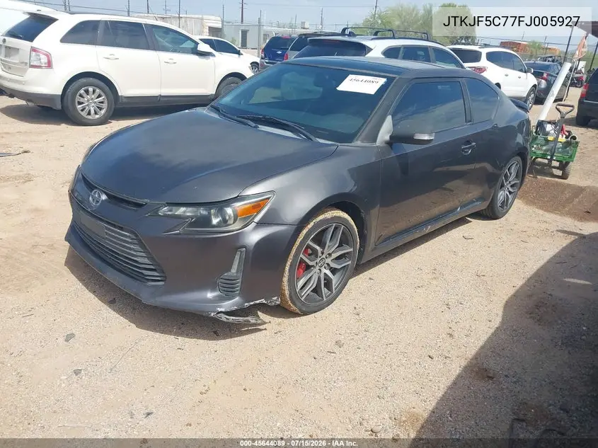 2015 Scion Tc VIN: JTKJF5C77FJ005927 Lot: 45644089