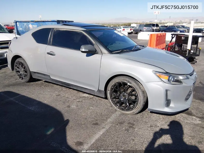 2016 Scion Tc VIN: JTKJF5C75GJ015700 Lot: 45260910