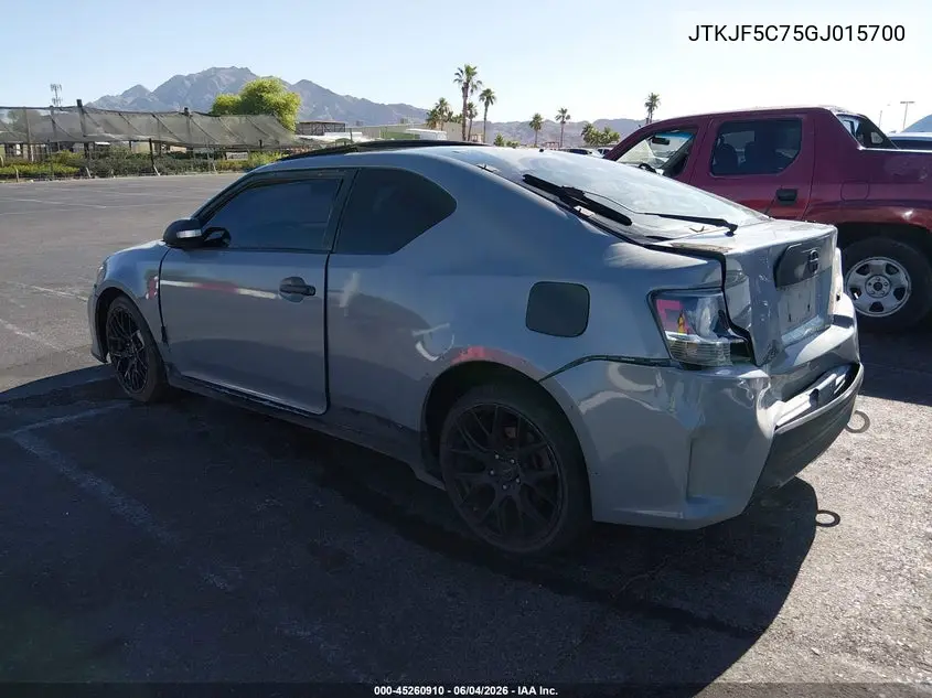 2016 Scion Tc VIN: JTKJF5C75GJ015700 Lot: 45260910