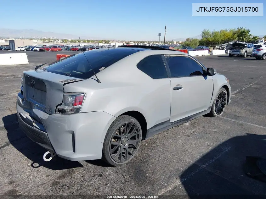 2016 Scion Tc VIN: JTKJF5C75GJ015700 Lot: 45260910