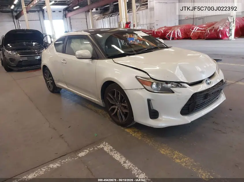 2016 Scion Tc VIN: JTKJF5C70GJ022392 Lot: 45420678