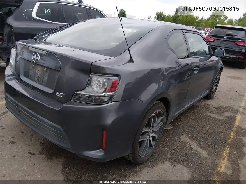 2016 Scion Tc VIN: JTKJF5C70GJ015815 Lot: 45474458