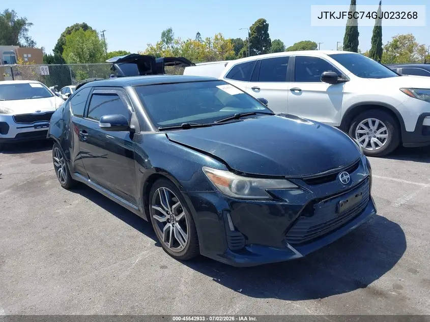 2016 Scion Tc VIN: JTKJF5C74GJ023268 Lot: 45542933