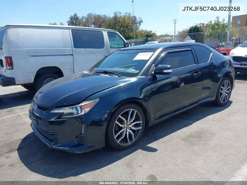 2016 Scion Tc VIN: JTKJF5C74GJ023268 Lot: 45542933
