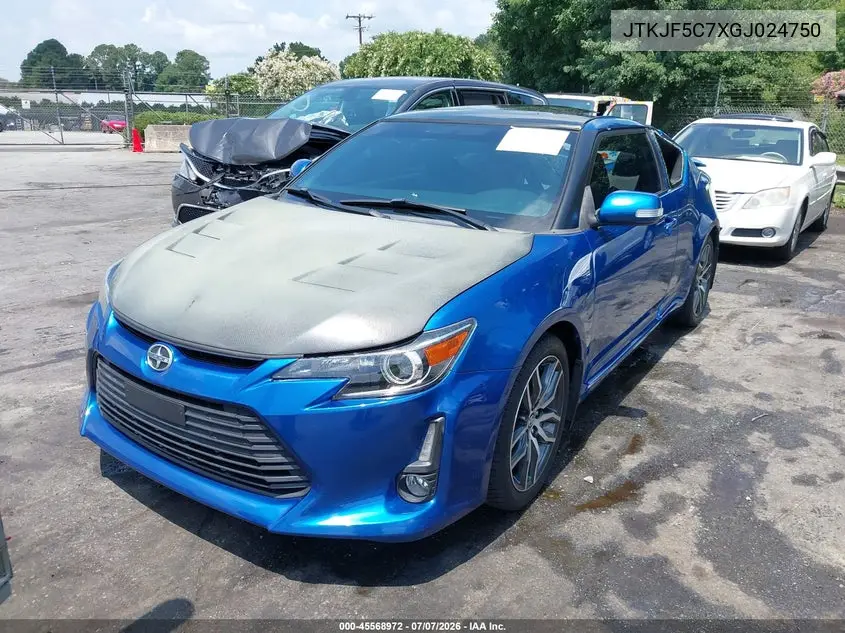 2016 Scion Tc VIN: JTKJF5C7XGJ024750 Lot: 45568972