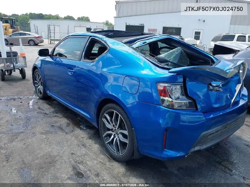 2016 Scion Tc VIN: JTKJF5C7XGJ024750 Lot: 45568972