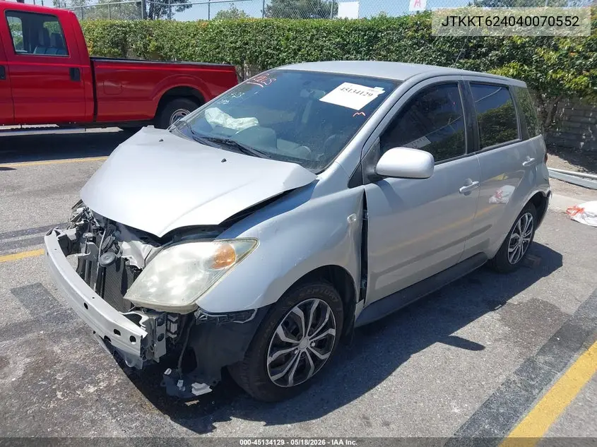 2004 Scion Xa VIN: JTKKT624040070552 Lot: 45134129