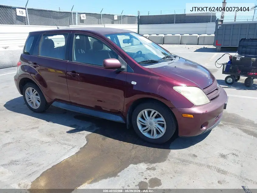 2004 Scion Xa VIN: JTKKT624040073404 Lot: 45182366