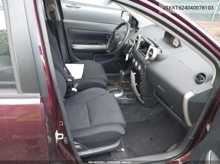 2004 Scion Xa VIN: JTKKT624040078103 Lot: 45528251