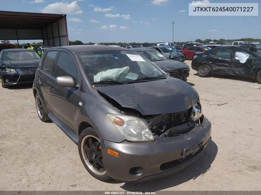 2004 Scion Xa VIN: JTKKT624540071227 Lot: 45557327
