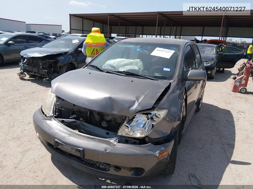 2004 Scion Xa VIN: JTKKT624540071227 Lot: 45557327