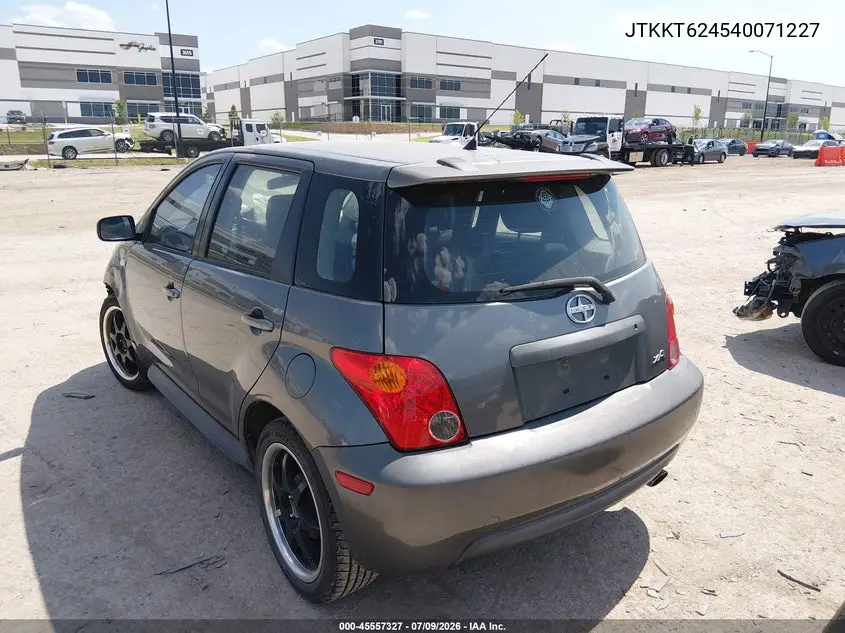 2004 Scion Xa VIN: JTKKT624540071227 Lot: 45557327