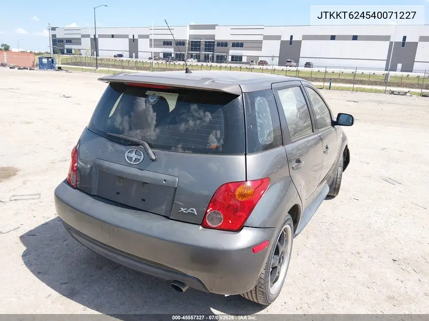 2004 Scion Xa VIN: JTKKT624540071227 Lot: 45557327