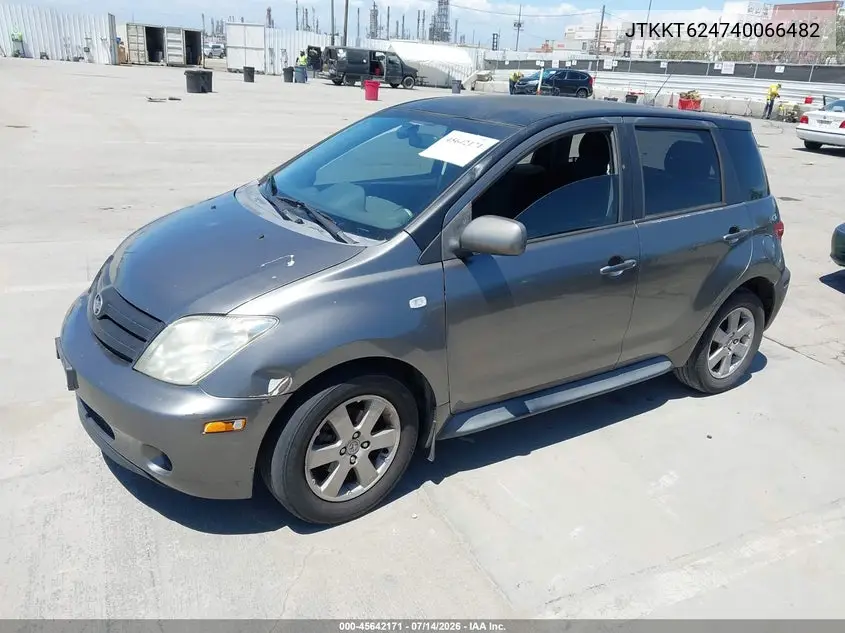 2004 Scion Xa VIN: JTKKT624740066482 Lot: 45642171