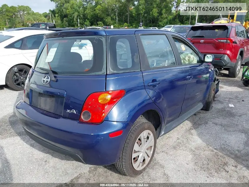2005 Scion Xa VIN: JTKKT624650114099 Lot: 43244964