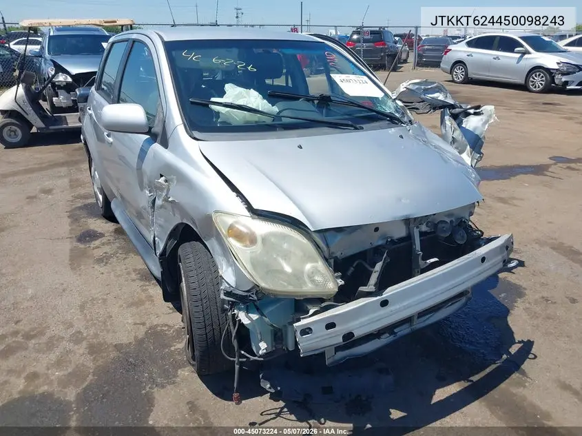 2005 Scion Xa VIN: JTKKT624450098243 Lot: 45073224