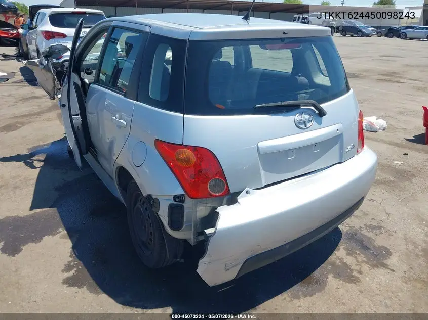 2005 Scion Xa VIN: JTKKT624450098243 Lot: 45073224