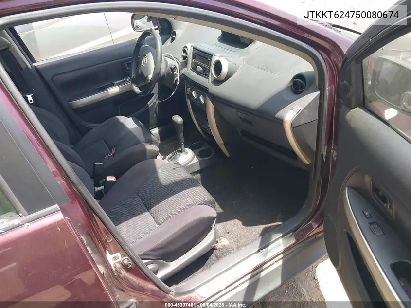 2005 Scion Xa VIN: JTKKT624750080674 Lot: 45307461