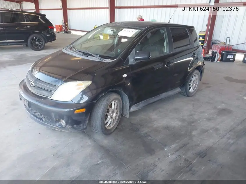 2005 Scion Xa VIN: JTKKT624150102376 Lot: 45383337