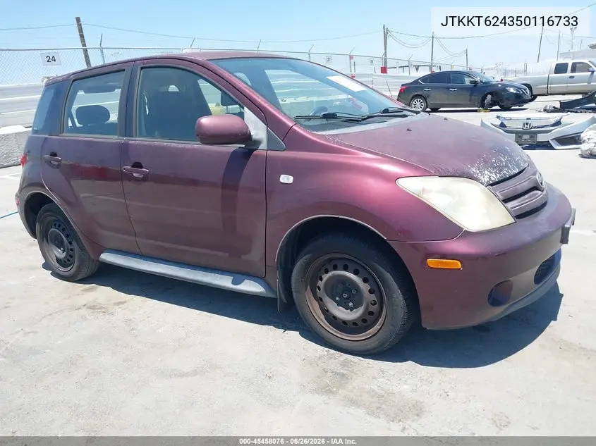 2005 Scion Xa VIN: JTKKT624350116733 Lot: 45458076