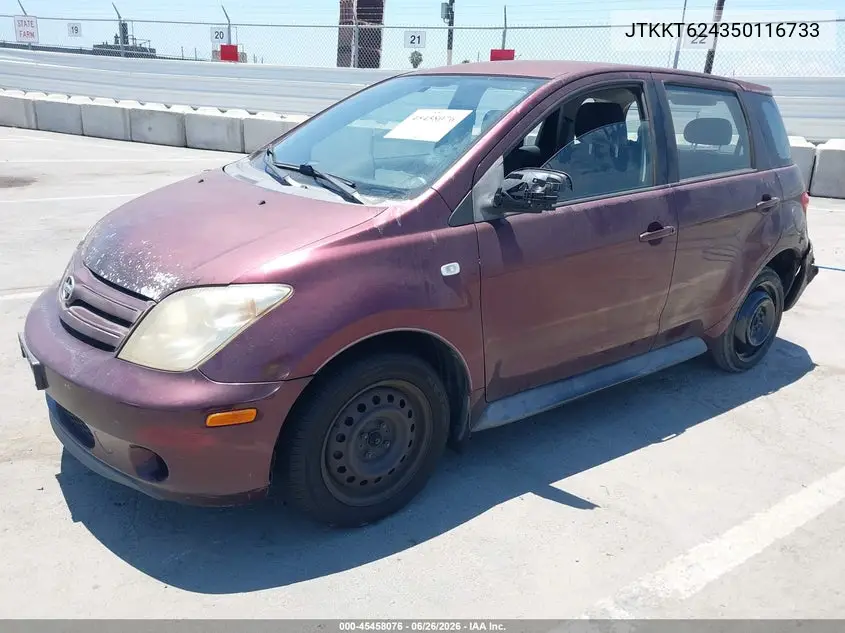 2005 Scion Xa VIN: JTKKT624350116733 Lot: 45458076