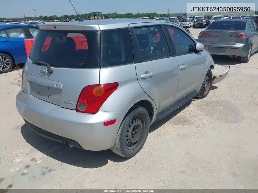 2005 Scion Xa VIN: JTKKT624350095950 Lot: 45507067