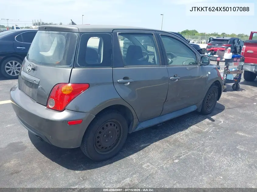 2005 Scion Xa VIN: JTKKT624X50107088 Lot: 45643081