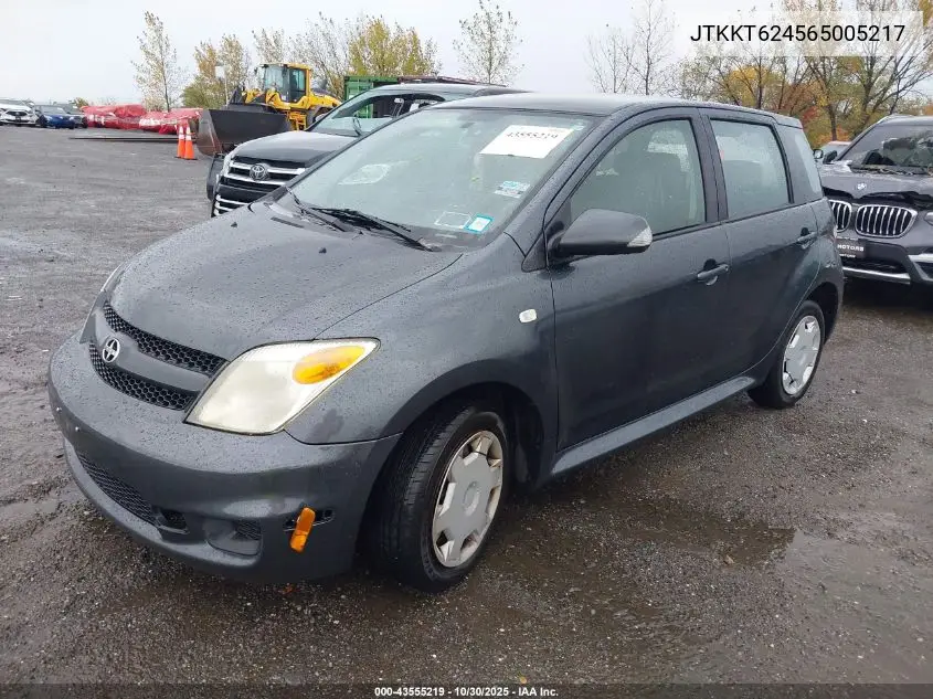2006 Scion Xa VIN: JTKKT624565005217 Lot: 43555219