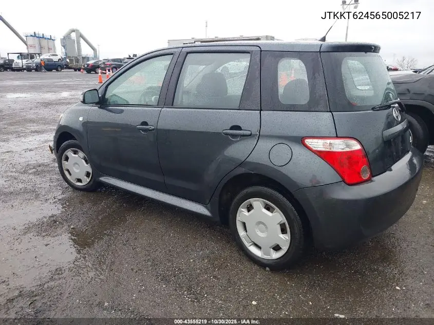 2006 Scion Xa VIN: JTKKT624565005217 Lot: 43555219