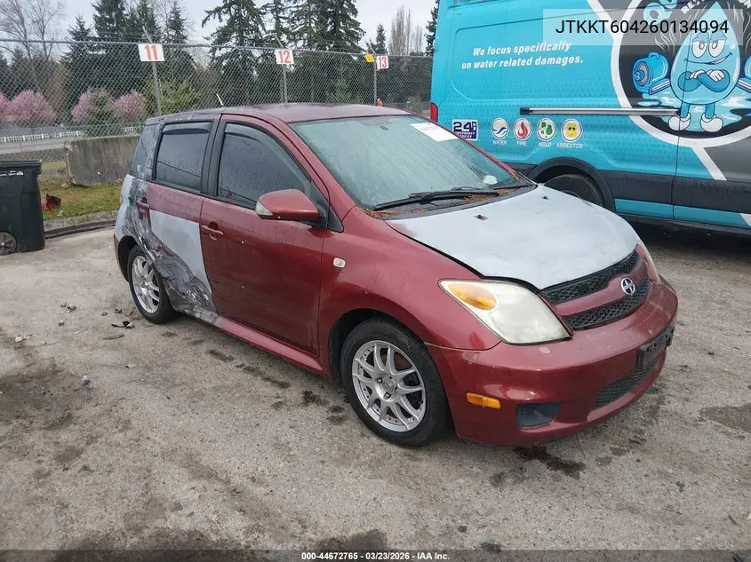 2006 Scion Xa VIN: JTKKT604260134094 Lot: 44672765