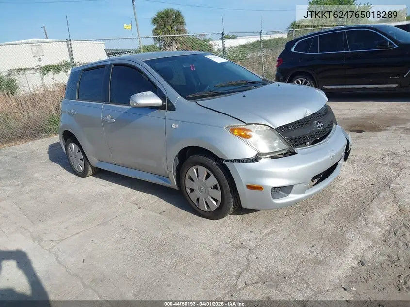 2006 Scion Xa VIN: JTKKT624765018289 Lot: 44750193