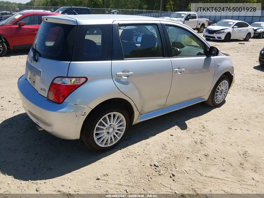 2006 Scion Xa VIN: JTKKT624765001928 Lot: 44833247