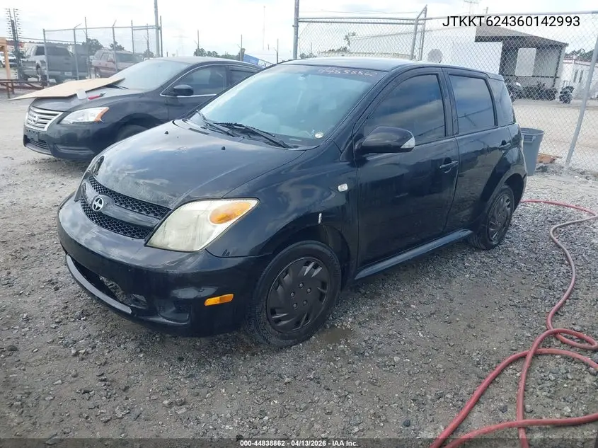 2006 Scion Xa VIN: JTKKT624360142993 Lot: 44838862