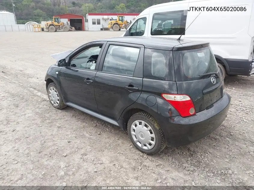 2006 Scion Xa VIN: JTKKT604X65020086 Lot: 44847680