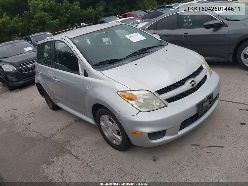 2006 Scion Xa VIN: JTKKT604260144611 Lot: 44995054
