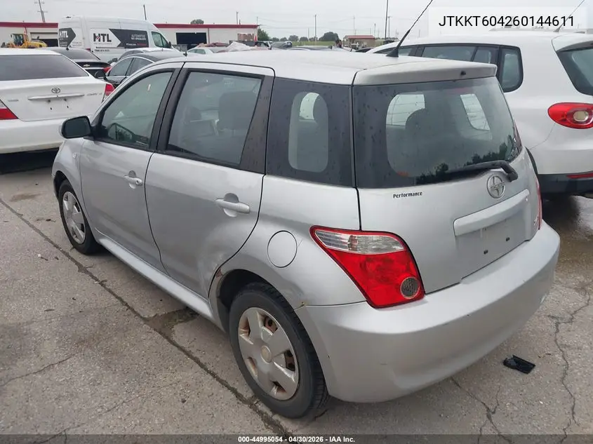 2006 Scion Xa VIN: JTKKT604260144611 Lot: 44995054