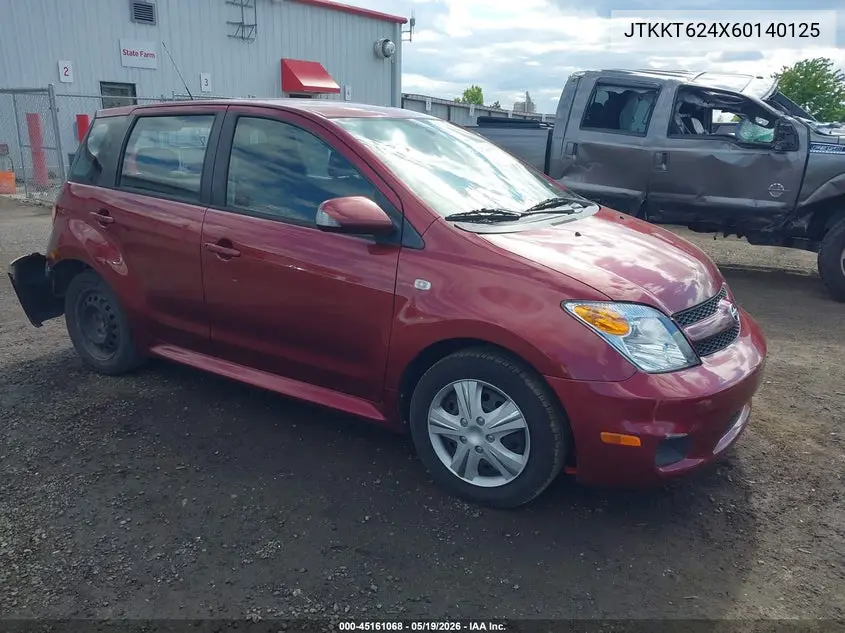2006 Scion Xa VIN: JTKKT624X60140125 Lot: 45161068