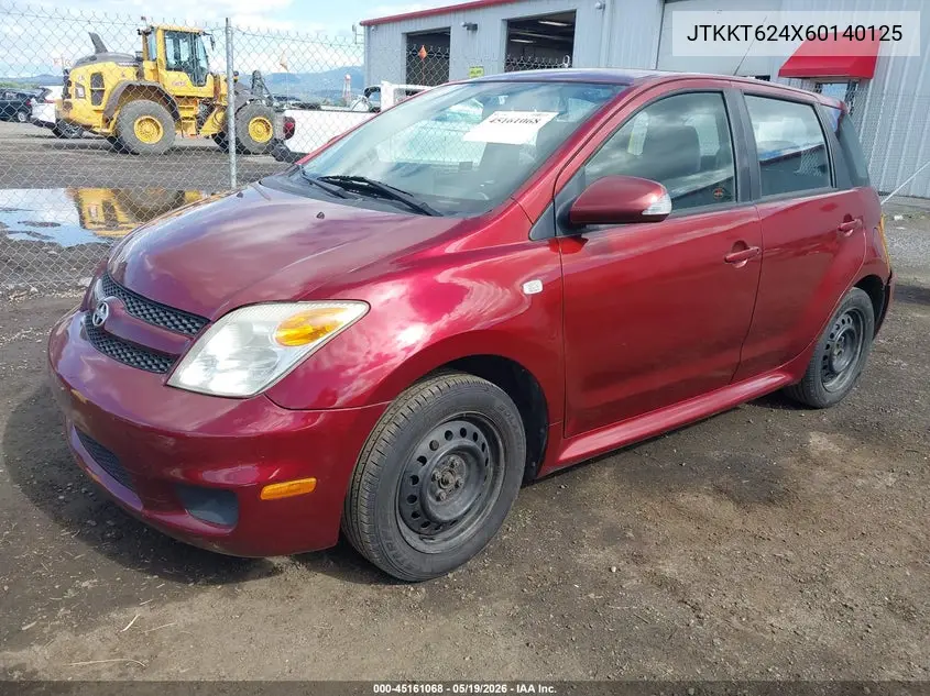 2006 Scion Xa VIN: JTKKT624X60140125 Lot: 45161068