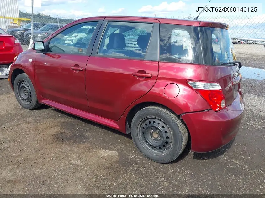 2006 Scion Xa VIN: JTKKT624X60140125 Lot: 45161068