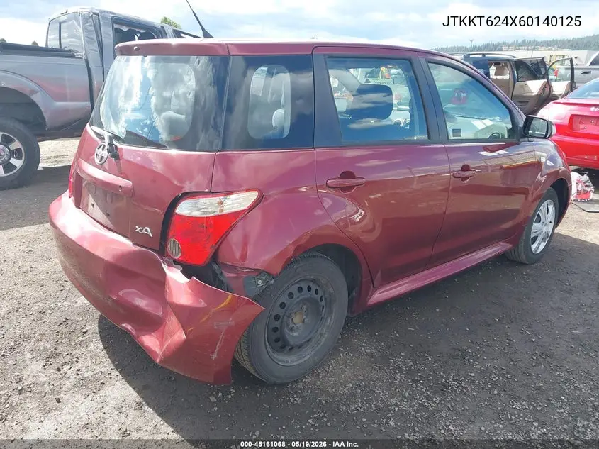 2006 Scion Xa VIN: JTKKT624X60140125 Lot: 45161068